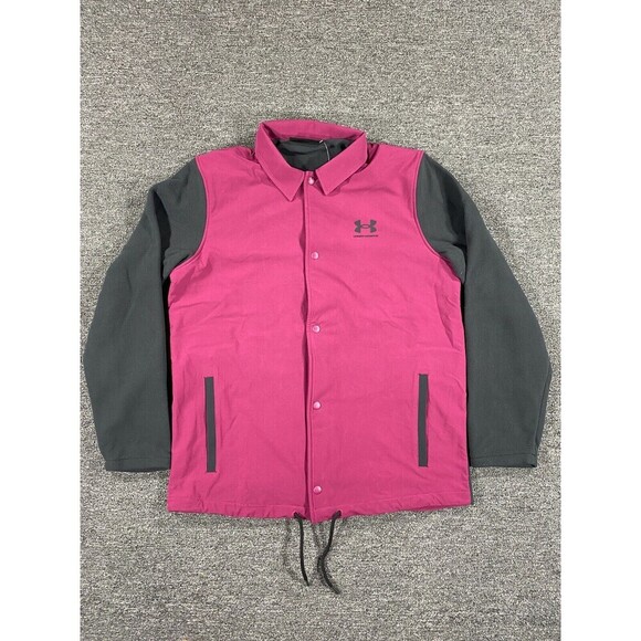 Under Armour Jacket Mens Large Purple Black Waterproof Fleece Insulated 1357116 - Picture 1 of 11